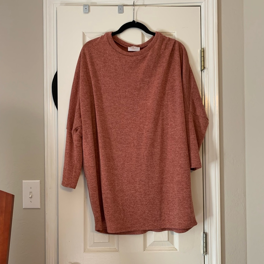 Pink sweater tunic